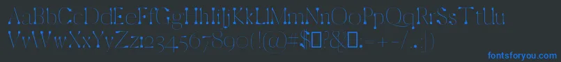 ZackThin Font – Blue Fonts on Black Background