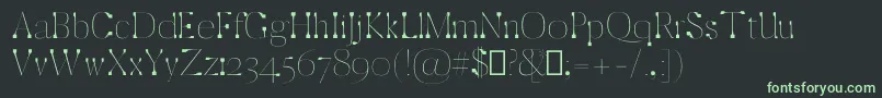 Шрифт ZackThin – зелёные шрифты на чёрном фоне