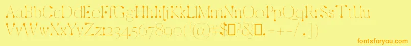 ZackThin Font – Orange Fonts on Yellow Background