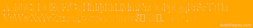 ZackThin Font – Pink Fonts on Orange Background