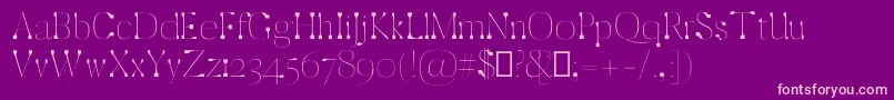 ZackThin Font – Pink Fonts on Purple Background