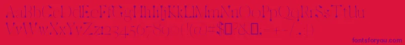 ZackThin Font – Purple Fonts on Red Background