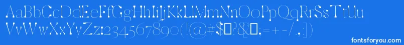 ZackThin Font – White Fonts on Blue Background