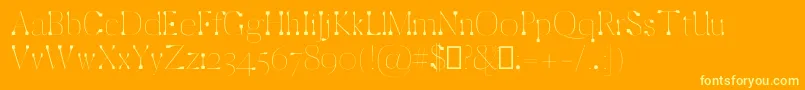 ZackThin Font – Yellow Fonts on Orange Background