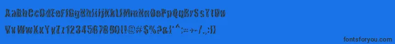 CowsInTheU.S. Font – Black Fonts on Blue Background