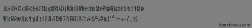 CowsInTheU.S.-Schriftart – Schwarze Schriften auf grauem Hintergrund