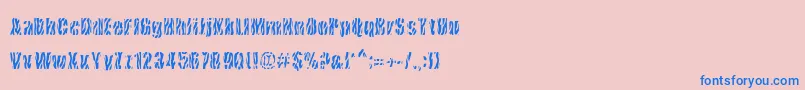 Шрифт CowsInTheU.S. – синие шрифты на розовом фоне