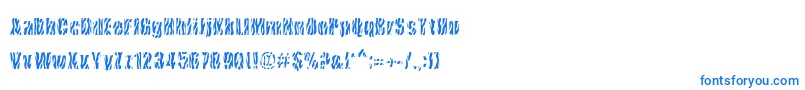 Шрифт CowsInTheU.S. – синие шрифты на белом фоне