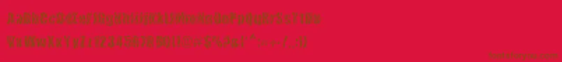 CowsInTheU.S.-fontti – ruskeat fontit punaisella taustalla