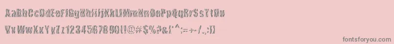 フォントCowsInTheU.S. – ピンクの背景に灰色の文字