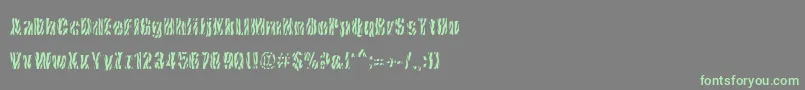 CowsInTheU.S.-Schriftart – Grüne Schriften auf grauem Hintergrund