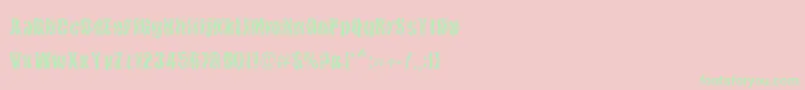 フォントCowsInTheU.S. – ピンクの背景に緑の文字