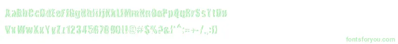CowsInTheU.S.-Schriftart – Grüne Schriften auf weißem Hintergrund