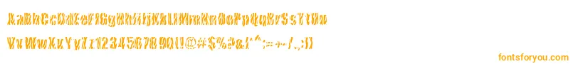 Шрифт CowsInTheU.S. – оранжевые шрифты на белом фоне