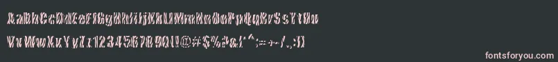 Шрифт CowsInTheU.S. – розовые шрифты на чёрном фоне