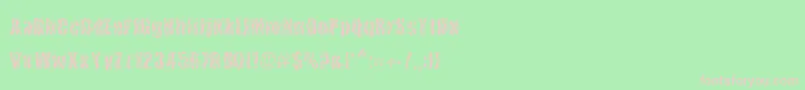 フォントCowsInTheU.S. – 緑の背景にピンクのフォント