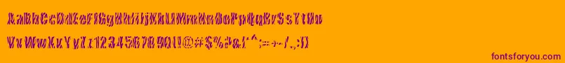 CowsInTheU.S. Font – Purple Fonts on Orange Background