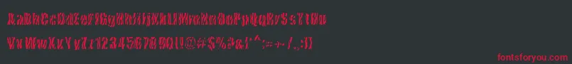 Шрифт CowsInTheU.S. – красные шрифты на чёрном фоне