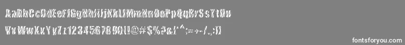 CowsInTheU.S.-fontti – valkoiset fontit harmaalla taustalla