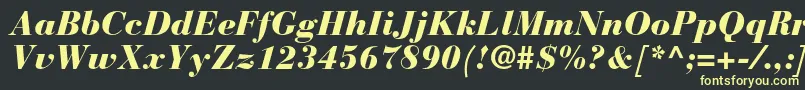 BauerbodonistdBlackitalic Font – Yellow Fonts on Black Background