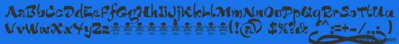 BucaneraFontFfp Font – Black Fonts on Blue Background