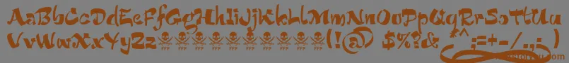 Lisätietoja BucaneraFontFfp-fontista BucaneraFontFfp-fontti – ruskeat fontit harmaalla taustalla