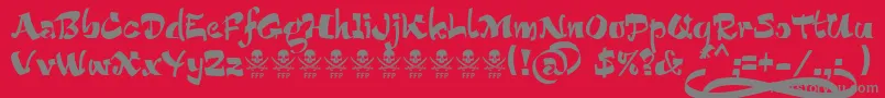 BucaneraFontFfp Font – Gray Fonts on Red Background