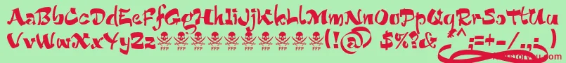 BucaneraFontFfp Font – Red Fonts on Green Background