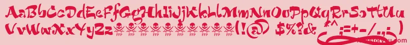 BucaneraFontFfp Font – Red Fonts on Pink Background