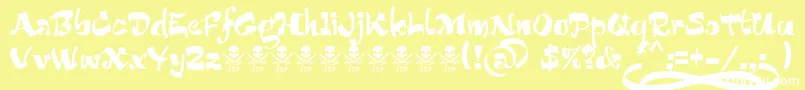 BucaneraFontFfp Font – White Fonts on Yellow Background
