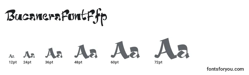 Größen der Schriftart BucaneraFontFfp (102949)
