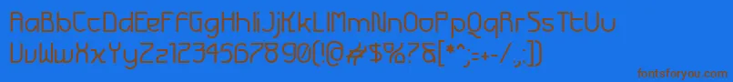 Futurex Font – Brown Fonts on Blue Background