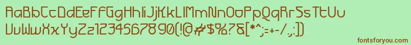 Futurex Font – Brown Fonts on Green Background