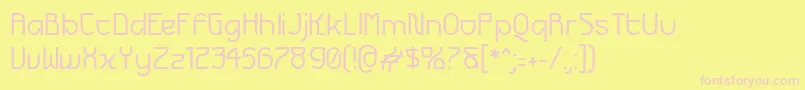 Futurex Font – Pink Fonts on Yellow Background