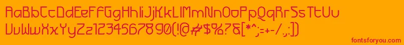 Futurex Font – Red Fonts on Orange Background