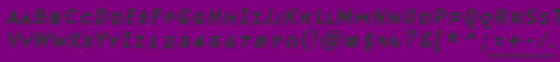 BaseninesmallcapsItalic Font – Black Fonts on Purple Background