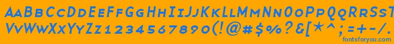 More about BaseninesmallcapsItalic Font BaseninesmallcapsItalic Font – Blue Fonts on Orange Background