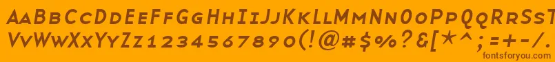BaseninesmallcapsItalic Font – Brown Fonts on Orange Background