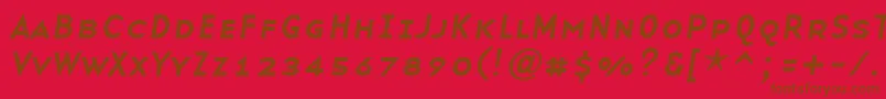 BaseninesmallcapsItalic Font – Brown Fonts on Red Background