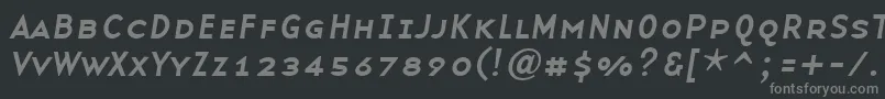 Шрифт BaseninesmallcapsItalic – серые шрифты на чёрном фоне