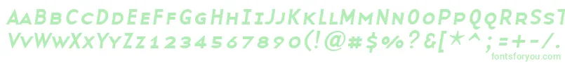 BaseninesmallcapsItalic Font – Green Fonts on White Background