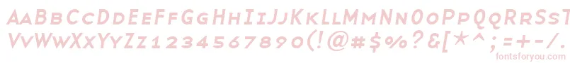 BaseninesmallcapsItalic Font – Pink Fonts on White Background
