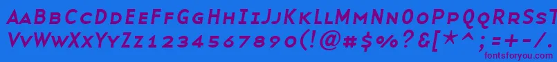 fuente BaseninesmallcapsItalic – Fuentes Moradas Sobre Fondo Azul