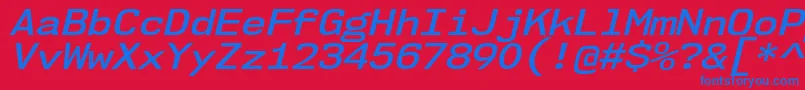 Nk57MonospaceSeSbIt Font – Blue Fonts on Red Background