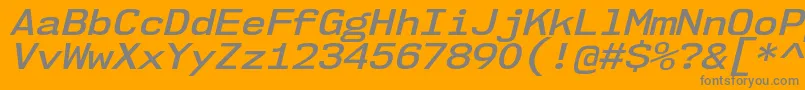 Nk57MonospaceSeSbIt Font – Gray Fonts on Orange Background