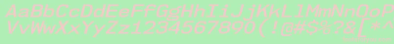 Nk57MonospaceSeSbIt Font – Pink Fonts on Green Background