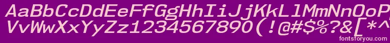 Nk57MonospaceSeSbIt Font – Pink Fonts on Purple Background