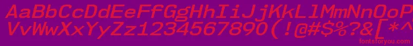 Nk57MonospaceSeSbIt Font – Red Fonts on Purple Background