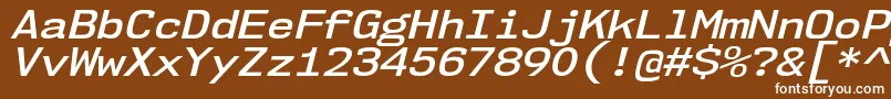 Nk57MonospaceSeSbIt Font – White Fonts on Brown Background