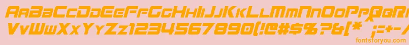 MissionGtRCondensedItalic Font – Orange Fonts on Pink Background